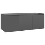 NNEVL TV Cabinet High Gloss Grey 80x34x30 cm Chipboard