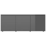 NNEVL TV Cabinet High Gloss Grey 80x34x30 cm Chipboard