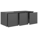 NNEVL TV Cabinet High Gloss Grey 80x34x30 cm Chipboard