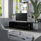 NNEVL TV Cabinet Black 120x34x30 cm Engineered Wood