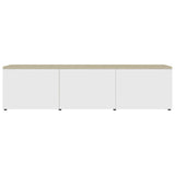 NNEVL TV Cabinet White and Sonoma Oak 120x34x30 cm Engineered Wood