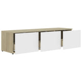 NNEVL TV Cabinet White and Sonoma Oak 120x34x30 cm Engineered Wood
