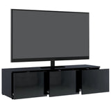 NNEVL TV Cabinet High Gloss Black 120x34x30 cm Chipboard