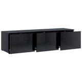 NNEVL TV Cabinet High Gloss Black 120x34x30 cm Chipboard