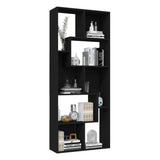 NNEVL Book Cabinet Black 67x24x161 cm Chipboard