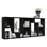 NNEVL Book Cabinet Black 67x24x161 cm Chipboard