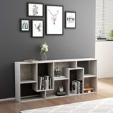 NNEVL Book Cabinet Concrete Grey 67x24x161 cm Chipboard