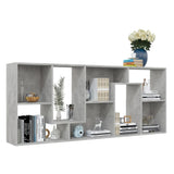 NNEVL Book Cabinet Concrete Grey 67x24x161 cm Chipboard