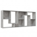 NNEVL Book Cabinet Concrete Grey 67x24x161 cm Chipboard