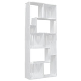 NNEVL Book Cabinet High Gloss White 67x24x161 cm Chipboard