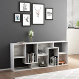 NNEVL Book Cabinet High Gloss White 67x24x161 cm Chipboard