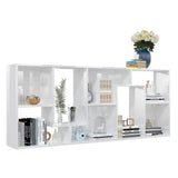 NNEVL Book Cabinet High Gloss White 67x24x161 cm Chipboard