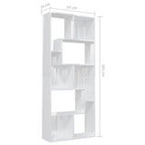 NNEVL Book Cabinet High Gloss White 67x24x161 cm Chipboard