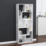 NNEVL Book Cabinet High Gloss White 67x24x161 cm Chipboard