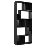 NNEVL Book Cabinet High Gloss Black 67x24x161 cm Chipboard