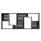 NNEVL Book Cabinet High Gloss Grey 67x24x161 cm Chipboard