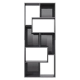 NNEVL Book Cabinet High Gloss Grey 67x24x161 cm Chipboard