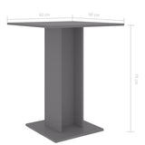 NNEVL Bistro Table Grey 60x60x75 cm Chipboard