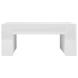 NNEVL Coffee Table High Gloss White 100x60x42 cm Chipboard