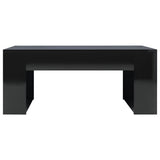 NNEVL Coffee Table High Gloss Black 100x60x42 cm Chipboard