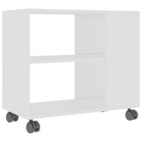 NNEVL Side Table White 70x35x55 cm Engineered Wood