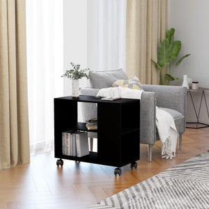 NNEVL Side Table Black 70x35x55 cm Engineered Wood