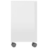 NNEVL Side Table High Gloss White 70x35x55 cm Engineered Wood