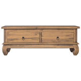 NNEVL TV Cabinet 110x35x40 cm Solid Teak Wood