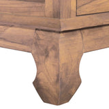 NNEVL TV Cabinet 110x35x40 cm Solid Teak Wood