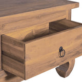 NNEVL TV Cabinet 110x35x40 cm Solid Teak Wood