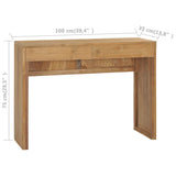 NNEVL Console Table 100x35x75 cm Solid Teak Wood