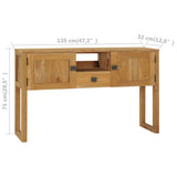 NNEVL Console Table 120x32x75 cm Solid Teak Wood