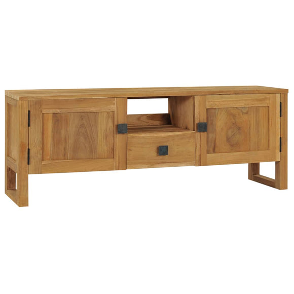 NNEVL TV Cabinet 120x32x45 cm Solid Teak Wood