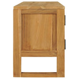 NNEVL TV Cabinet 120x32x45 cm Solid Teak Wood