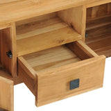 NNEVL TV Cabinet 120x32x45 cm Solid Teak Wood
