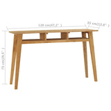 NNEVL Console Table 120x35x75 cm Solid Teak Wood