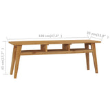 NNEVL TV Cabinet 120x35x45 cm Solid Teak Wood