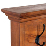 NNEVL Wall Mounted Coat Rack 70x10x20 cm Solid Teak Wood