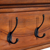 NNEVL Wall Mounted Coat Rack 70x10x20 cm Solid Teak Wood