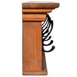 NNEVL Wall Mounted Coat Rack 100x10x20 cm Solid Teak Wood