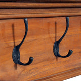 NNEVL Wall Mounted Coat Rack 100x10x20 cm Solid Teak Wood