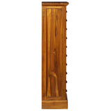 NNEVL 10-Drawer Cabinet 35x30x120 cm Solid Teak Wood