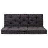 NNEVL Pallet Floor Cushions 2 pcs Cotton Black