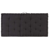 NNEVL Pallet Floor Cushions 2 pcs Cotton Black