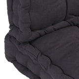 NNEVL Pallet Floor Cushions 2 pcs Cotton Black