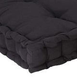 NNEVL Pallet Floor Cushions 2 pcs Cotton Black