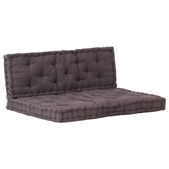 NNEVL Pallet Floor Cushions 2 pcs Cotton Anthracite