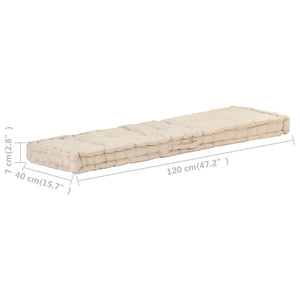 NNEVL Pallet Floor Cushions 2 pcs Cotton Beige