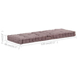 NNEVL Pallet Floor Cushions 2 pcs Cotton Taupe