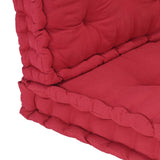 NNEVL Pallet Floor Cushions 2 pcs Cotton Burgundy